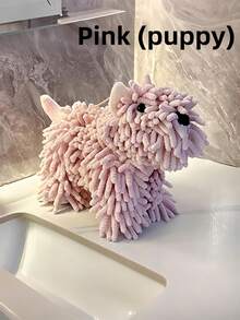 1PC Large Size Super Soft Plush Highly Absorbent Multicolor Cute Puppy Shape Hand Towel For Kitchen Bathroom Home Decor Housewarming Gift Party Supplies - Multicolor - View 5