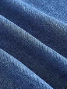 SHEIN MOD Light Blue Casual Sleeveless Waist Cinched Square Neck Denim Dress For Women,New Autumn And Winter Sleeveless Party Dress, Waist Tie Bow Princess Dress, Denim Dress Long Skirt Suitable For Party Date,Christmas,  Christmas Women's Clothing ,Christmas Clothes - Light Wash - View 3