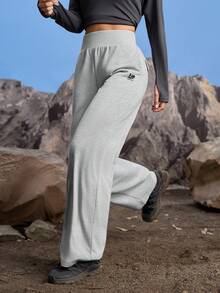 In My Nature 女士字母印花高腰阔腿宽松户外运动裤