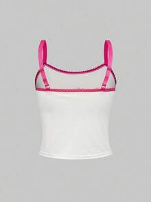 Black Jack X ROMWE Cute Cartoon And Letter Graphic Ringer Wireless Bra & Briefs Set For Women - Multicolor - View 7