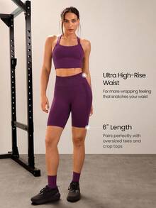 GLOWMODE Quần short biker cạp cao, không đường may, co giãn, thấm hút mồ hôi, ôm bụng, không đường may phía trước, tạo nếp nhăn ở mông, thích hợp cho chạy bộ, tập luyện, tập gym, studio và hoạt động hàng ngày. - Cola anh đào - Xem 5