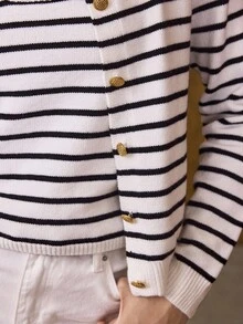 2 件套女士休闲舒适秋冬内外背心开衫毛衣套装 - 彩色 - 查看 5