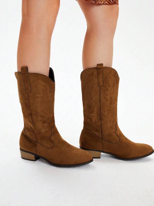 Styleloop 女士西式尖头休闲踝靴，适合日常穿着、万圣节、圣诞节、派对、核心场合