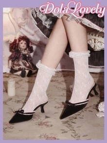 Dola Lovely Women's Fashionable Black Cute High Heel Pumps - Black - View 6