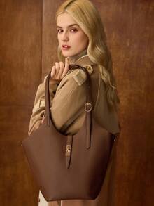 MOTF PREMIUM PU LEATHER TURN-LOCK TOTE BAG