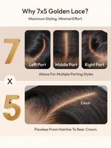 Bye Bye Knots 7x5 Lace Brown With Blonde Piano Highlights Straight Bob Wig With Dark Roots Glueless Bob Wigs 100% Human Hair Ready To Wear Pre Cut Pre Bleached Pre-Pluck Transparent Lace With Drawstring - S1/27 - View 10