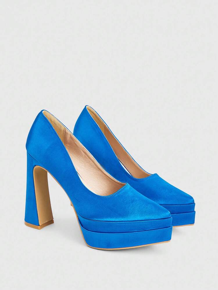 CUCCOO LuxiPop Women's Satin High Heel Pumps, Suitable For Christmas, Halloween, Autumn Night Club Outfits