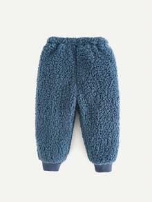 Cozy Pixies Set 2 buc. Hanorac cu mânecă raglan și pantaloni groși pentru bebeluși băieți, ținută călduroasă de iarnă - Albastru - Vizualizare 7