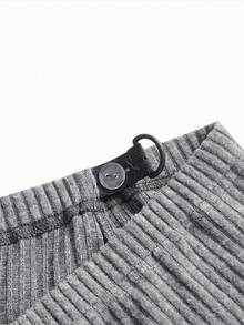 SHEIN Autumn And Winter 2pcs Maternity High Stretch Adjustable Waist Flare Leggings - Multicolor - View 10