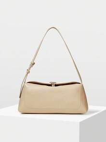 MOTF PREMIUM PU LEATHER KISS LOCK SHOULDER BAG - Apricot - View 5