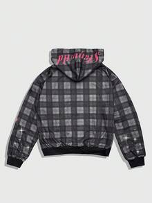 ROMWE MEN Grunge Punk Áo nỉ dài tay có mũ trùm đầu, khóa kéo đa năng, thường ngày dành cho nam - Nhiều màu - Xem 2