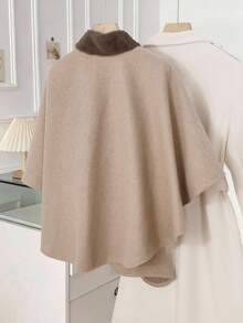 Rafferiza Women's Overcoat With Faux Fur Collar - Khaki - View 2