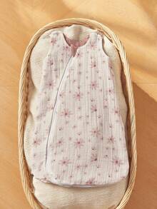 Cozy Pixies 1pc Floral Print Reversible Soft & Comfortable Baby Sleeping Bag, Pastoral Style