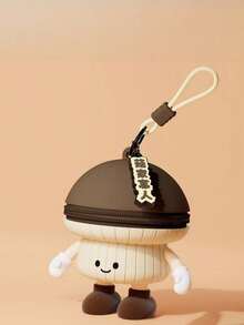 带有可爱表情的蔬菜主题迷你储物袋 - 适合青少年和成人的可爱情感零钱包，适合日常使用的创意钥匙扣配件 - 彩色 - 查看 9