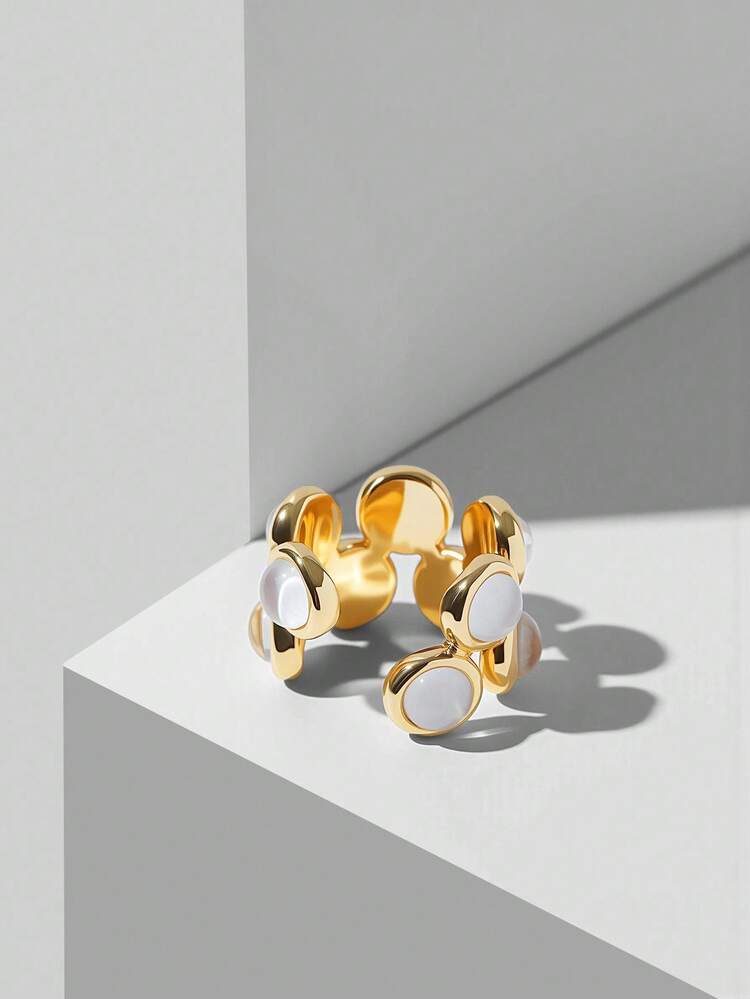 18K GOLD PLATED ELEGANT WOMEN'S SINGLE RING