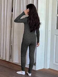 DAZY 青少年女孩休闲家居服睡衣，秋季 - 灰色 - 查看 4