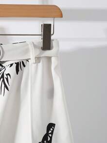 GlowEve Floral Print Wide Leg Pants - Multicolor - View 6