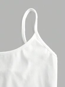 SHEIN EZwear 4 件套女士休闲紧身字母刺绣图案短款背心套装，百搭、舒适、时尚，适合夏季 - 彩色 - 查看 11