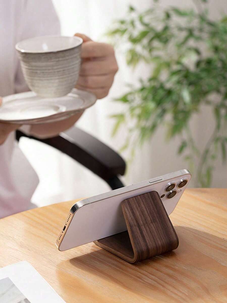 1 Giá đỡ điện thoại bằng gỗ, thích hợp cho bàn làm việc văn phòng, kệ đựng đồ trên bàn, đồ dùng học tập. - Nhiều màu - Xem 1