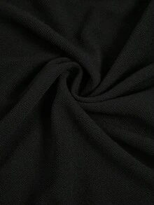 Miaspire Drop Shoulder Faux Pearls Beaded Pullover,Long Sleeve Tops - Black - View 8