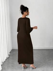 Elenzga Plus Size V-Neck Cinched Waist Bodycon Dress