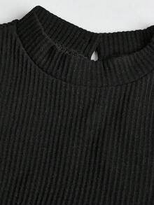 SHEIN 女婴休闲长袖系腰连衣裙 - 彩色 - 查看 3
