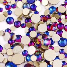 2-6 mm, 6 dimensiuni mixte, 1440 buc/pachet, auriu strălucitor, spate argintiu, spate plat, pietre decorative fără fixare termică, mărgele artistice cu diamant, strasuri, manichiură DIY, decorațiuni, brelocuri, pietre prețioase, consumabile - Dimensiuni mixte - Vizualizare 54