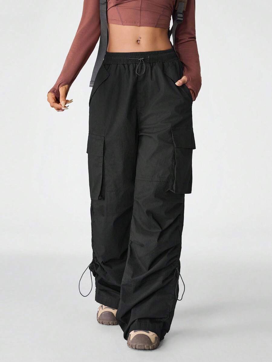 Pantalones vaqueros para mujer, pantalones para exteriores para senderismo, protección solar, ligeros y de secado rápido, para senderismo, campamento y actividades al aire libre para mujeres - Negro - Ver 1