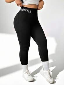 Auralis Calça Esportiva Skinny de Cintura Alta e Muito Elástica para Mulheres Plus Size em Preto, Calça de Moletom, Calça Jogger de Inverno para Mulheres, Calça de Moletom para Mulheres, Roupa Esportiva de Inverno para Mulheres - Multicolorido - Visão 2
