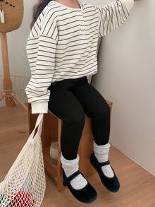 DAZY 少女宽松纯色韩版抓绒打底裤秋冬