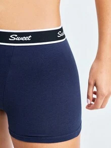 LOUNGEISTA 5 Packs Multicolor Cotton Women Shorts Comfortable Minimalist Ribbon Low Rise Boxers For Daily Wear Ideal For Sports And Relaxing - Multicolor - View 12