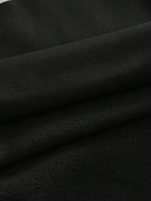 AXEPEAK 大码男士几何印花长袖休闲宽松连帽运动衫 - 黑色 - 查看 6