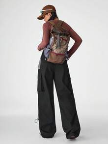 Pantalones vaqueros para mujer, pantalones para exteriores para senderismo, protección solar, ligeros y de secado rápido, para senderismo, campamento y actividades al aire libre para mujeres - Negro - Ver 2