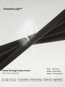 GLOWMODE 24英寸 Powersculpt™-Air Sculpt Flex 吸汗凉爽感觉 V 腰提臀紧身裤 高强度健身跑步训练春夏