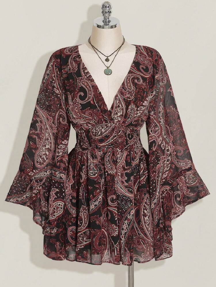princess polly baby blue dress Calvin Klein | Dresses | Calvin Klein Burgundy And Black Paisley Print  Ruffle Faux Wrap Midi Dress Size4 main image 1