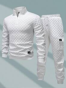 EGENSIO Men Casual Pullover Sweatshirt & Drawstring Sweatpants Set, Fall Clothes