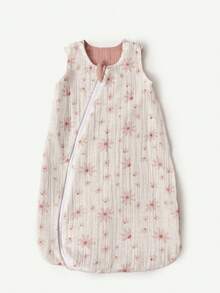 Cozy Pixies 1pc Floral Print Reversible Soft & Comfortable Baby Sleeping Bag, Pastoral Style