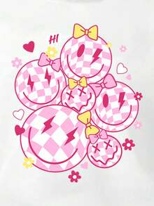 Sparklyn 2 件青少年字母印花连帽衫 + 美式绿色工装裤休闲街头运动装，秋冬 - 粉色 - 查看 7