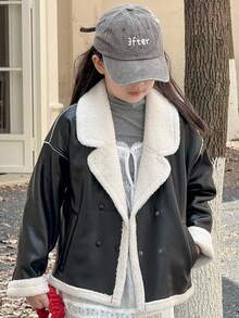 DAZY Tween Girls Autumn Jacket - Black - View 5