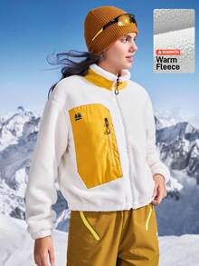 In My Nature Women Outdoor Fleece Winter Coats Winter Thermal Thick Warm Fleece Jackets, Winter Jacket Women's Casual & Outdoor Jacket Outdoor Hiking Jacket Women's Casual Jacket, Thermal Coats, Fall Winter Jacket, Thick Jacket KEEP WARM, Winter Coats Women Athleisure Jacket, White And Orange Jacket With Side Pocket, Warm Jacket Fashionable Jackets, Back To School, Pumpkin Jacket, Halloween