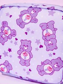SHEIN X Care Bears 1pc Cartoon Pattern Printed Polyester Fiber Storage Bag, Can Be Used As A Feminine Hygiene Storage Bag, Digital Storage Bag, Small Item Storage Bag,Cheer Bear, Good Luck Bear, Funshine Bear, Share Bear, Love-A-Lot Bear
