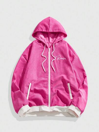 Street Life Felpa con cappuccio casual da uomo con colori a contrasto e patchwork, autunnale