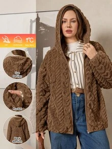 Zelara 大码女装秋冬航海风休闲装棕色冬季女装万圣节外出服装女装哥特式复古风女装大码女装麂皮束带衬衫海军风服装秋冬女装连衣裙 - 棕色 - 查看 11