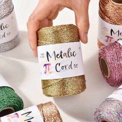 100m/Roll 3mm Multicolored Metallic Ropes, 90g, Suitable For DIY Crafts, Weaving Bags, Gifts Wrapping And Christmas Decorations