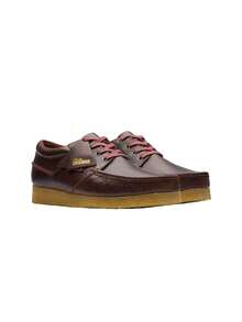 Clarks Wallabee Boat Deep Red Leather - Deep Red - View 2