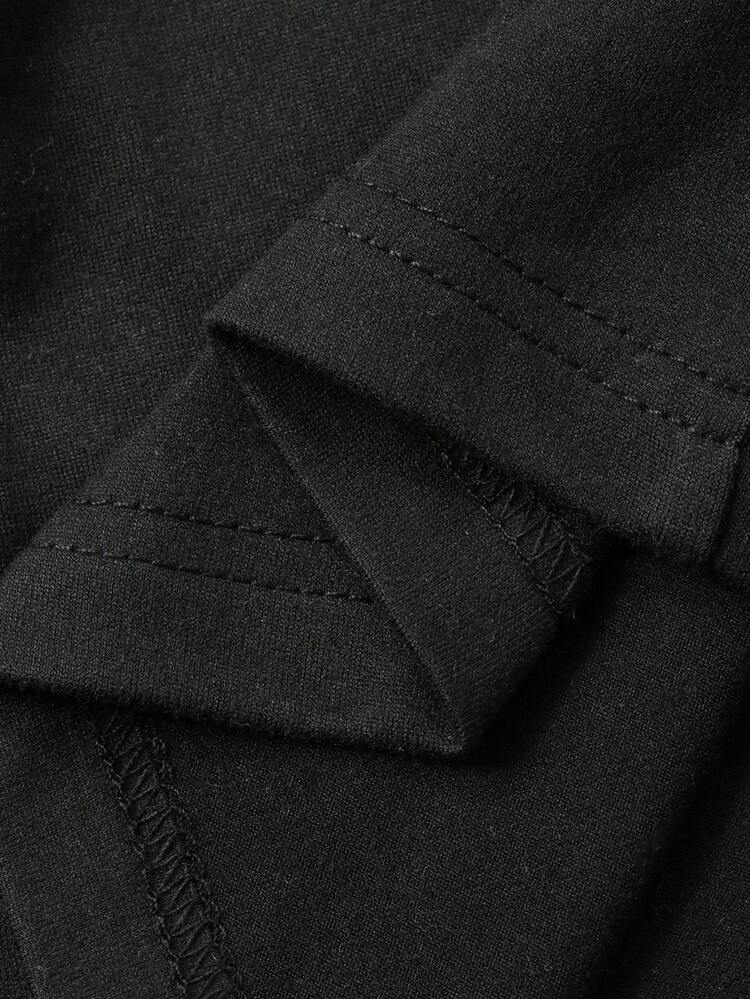 Ropa de otoño para niñas jóvenes, camiseta de punto de cuello alto para niñas jóvenes en Halloween - Negro - Añade 6
