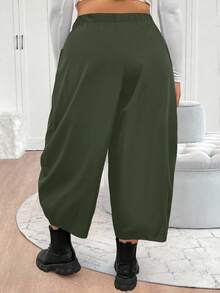 Elenzga 大码女装复古宽松哈伦裤萝卜裤灯笼裤法式小码直筒老爹牛仔裤香蕉腿喇叭裤黑色长裤