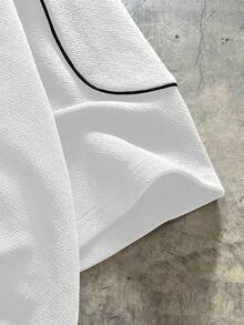 AXEPEAK Men's Knit Casual Loose Fit Short Sleeve T-Shirt - White - View 4