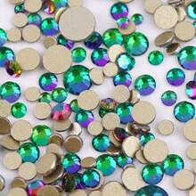 2-6 mm, 6 dimensiuni mixte, 1440 buc/pachet, auriu strălucitor, spate argintiu, spate plat, pietre decorative fără fixare termică, mărgele artistice cu diamant, strasuri, manichiură DIY, decorațiuni, brelocuri, pietre prețioase, consumabile - Dimensiuni mixte - Vizualizare 29