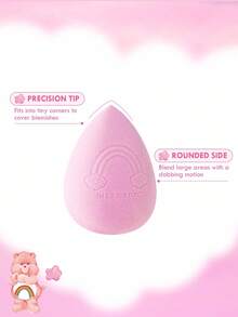 SHEIN X Care Bears Bộ 5 miếng mút trang điểm họa tiết hoạt hình dễ thương, chất liệu mềm mại, sử dụng liền mạch, dùng được cả khi ướt và khô, nở ra khi ướt, không thấm hút, nhiều cạnh cắt, thích hợp cho vùng da rộng và trang điểm chi tiết, gấu cổ vũ, gấu may mắn, gấu, gấu chia sẻ, gấu trái tim dịu dàng - Nhiều màu - Xem 3